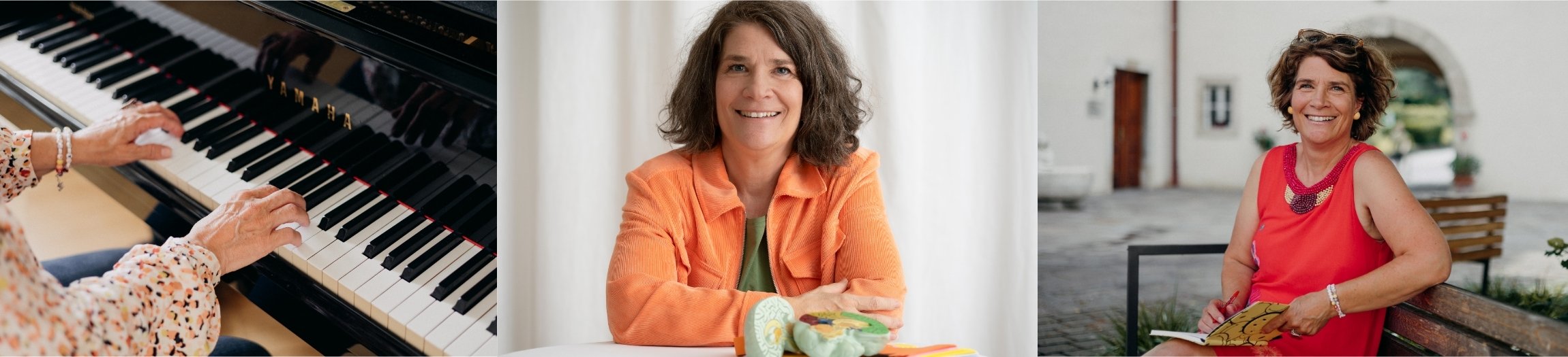 drei Fotos mit Frangipaniblüten/Plumeriablüten